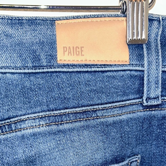 NwoT PAIGE The Anessa 31” Medium Slight Faded Wash Raw Hem Wide Leg Jeans SZ: 27 - Picture 12 of 15